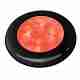 LED Round Courtesy Lamps - 12 Volt - Red - Black Plastic Rim