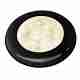 LED Round Courtesy Lamps - 12 Volt - Bright Warm White - Black Plastic Rim