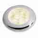 LED Round Courtesy Lamps - 12 Volt - Bright Warm White - Polished Stainless Steel Rim