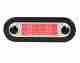 LED Wide Rim Rectangular Courtesy Lamp - Red Light - Clear Lens - 24 Volt