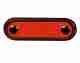 LED Narrow Rim Rectangular Courtesy Lamp - Red Light - Red Lens - 24 Volt