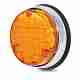 110mm Round LED Front Direction Indicator Lamp - Amber Lens - Chrome Base - ECE