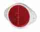 Retro Reflector, 83mm diameter - Red - Horizontal mount (Plastic Surround)