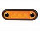 LED Narrow Rim Rectangular Courtesy Lamp, 12 Volt - Amber Light - Amber Lens