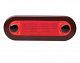 LED Wide Rim Rectangular Courtesy Lamp, 12 Volt - Red Light - Red Lens