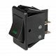 Rocker Switch Off-On Green LED - 12 Volt