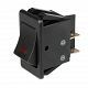 Rocker Switch Off-On Red LED - 12 Volt