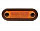 LED Wide Rim Rectangular Courtesy Lamp - Amber Light - Amber Lens - 12 Volt