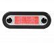 LED Wide Rim Rectangular Courtesy Lamp - Red Light - Clear Lens - 24 Volt