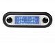 LED Narrow Rim Rectangular Courtesy Lamp - Blue Light - Clear Lens - 12V/24V