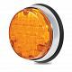 110mm Round LED Front Direction Indicator Lamp - Amber Lens - Chrome Base - ECE