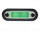 LED Wide Rim Rectangular Courtesy Lamp - Green Light - Clear Lens