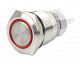 Push Switch Off-On Latching - 12V Red LED Ring