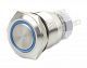 Push Switch Off-On Latching - 12V Blue LED Ring