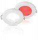 EuroLED<sup>®</sup> 75 Dual Colour - White/Red, 12V DC, White Plastic Rim, Spring Mount