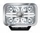 Blade 9 Inch Rectangular (Ref 25) Driving Light with Position Light - Chrome Rim
