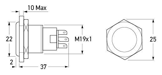 All dimensions in mm.