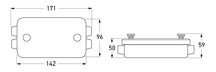 P/N 2759 (8 Way Blade - 10mm2 Cable) - All dimensions in mm.