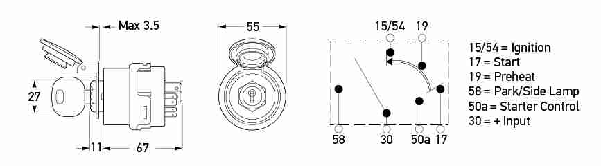 All dimensions in mm.