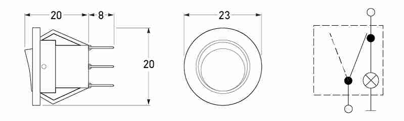 All dimensions in mm.