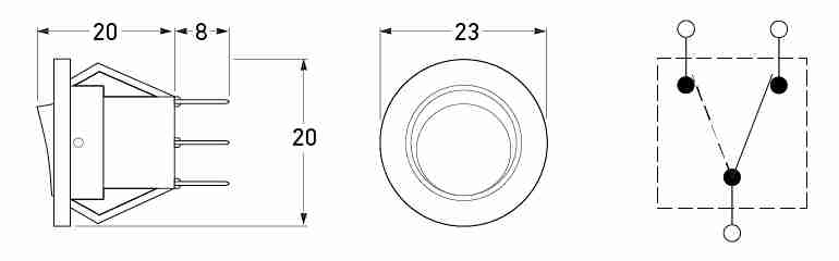 All dimensions in mm.