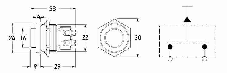 All dimensions in mm.