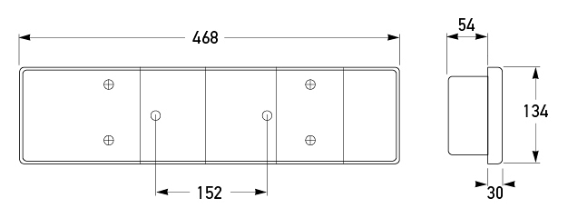 All dimensions in mm.