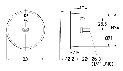 All dimensions in mm.