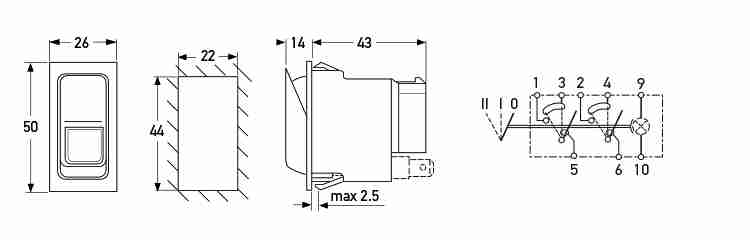 P/N 6RH 007 832-377 - All dimensions in mm.