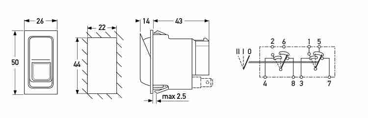 P/N 6RH 007 832-381 - All dimensions in mm.