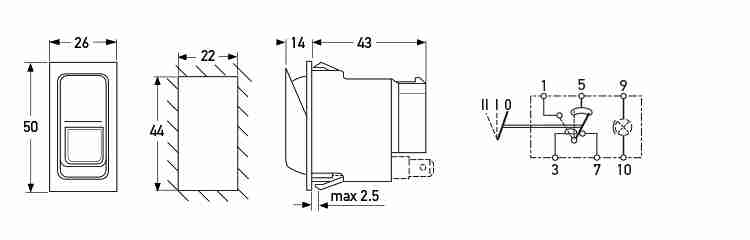 P/N 6RH 007 832-391 - All dimensions in mm.