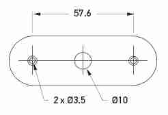 Hole diagram. All dimensions in mm.