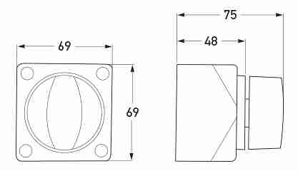 All dimensions in mm.