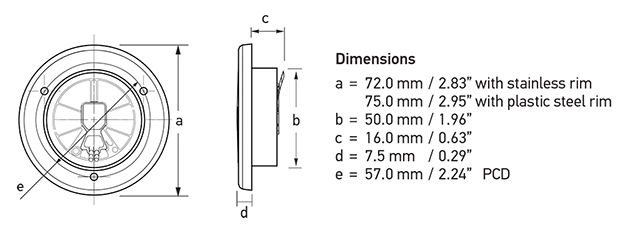 Screw mount lamp dimensions.