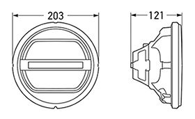 Lamp Insert Dimensions in mm.