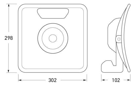 All dimensions in mm