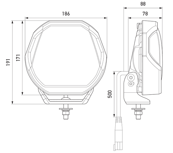 All dimensions in mm.