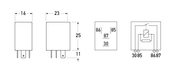 All dimensions in mm.