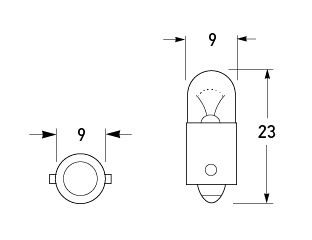 P/N H122, H123 and H242 - All dimensions in mm.