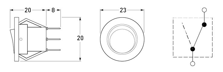 All dimensions in mm.
