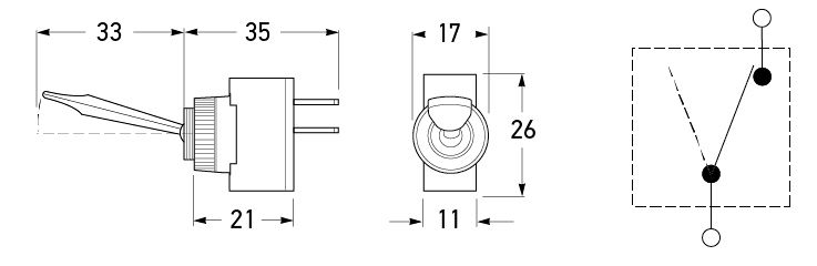 All dimensions in mm.