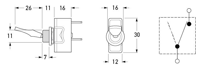 All dimensions in mm.