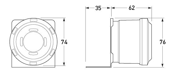 All dimensions in mm.