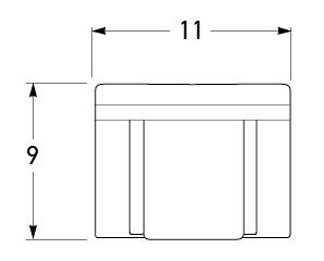 All dimensions in mm.
