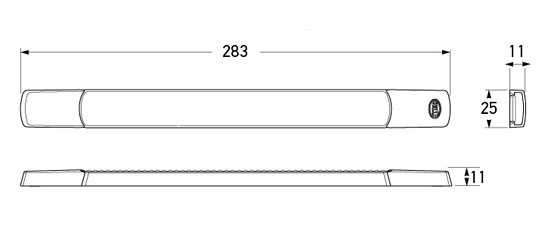 All dimensions in mm.