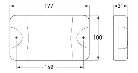 All dimensions in mm.