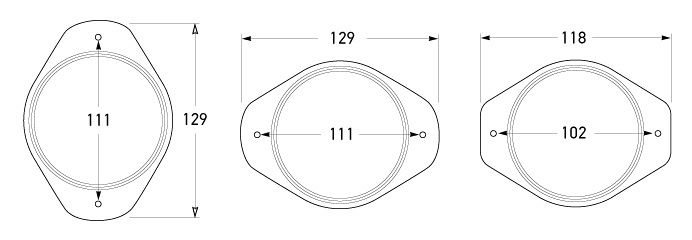 All dimensions in mm.