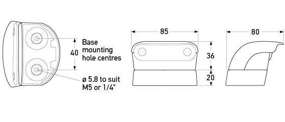 All dimensions in mm.