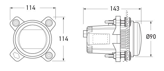 P/N 1ML 012-488-011 All dimensions in mm.