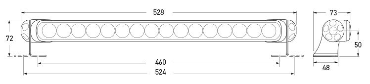 BL470 Red Warning Lamp Dimensions Diagram